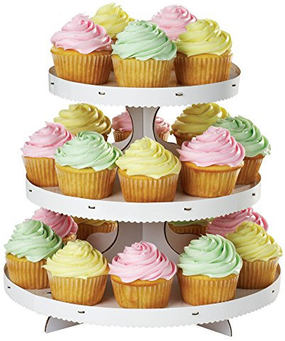 Wilton 1512-127 Soporte para Cupcakes de 3 Alturas, cartón, Blanco