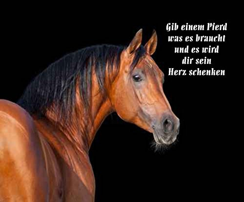 Crealuxe Mousepad personalisiert - Gib einem Pferd - Mauspad mit Motiv, Spruch oder Wunschtext – Mousepad für Büro/Gaming – Geschenkartikel Computerzubehör – optional mit Namen oder Foto