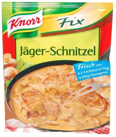 Knorr Fix Würzmischung Jäger-Schnitzel für ein leckeres Schnitzel Gericht ohne geschmacksverstärkende Zusatzstoffe 47 g 1 Stück