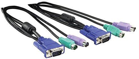 Konig 3,0 m VGA + 2 x Ps/2 KVM-Kabel
