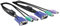 Konig 3,0 m VGA + 2 x Ps/2 KVM-Kabel