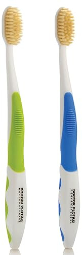 MOUTHWATCHERS Soft Flossing Manual Toothbrush, Adults, Pack of 2, Assorted
