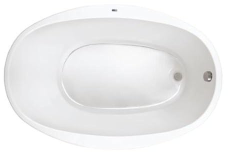 PROFLO PFS5838 Lansford 58 x 38 Drop In Acrylic Soaking Tub with Reversible Drain and Overflow - White