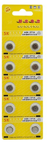 Gangnam Shop 10 x AG6 371A Alkaline 1.55V Button Cell Coin Battery