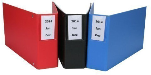 Bankauszugsordner/Ordner für Kontoauszüge mit Beschriftungstasche schwarz