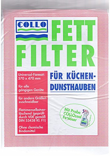 COLLO COLLO 614 Fettfilter Flauschfilter, flammhemmend gem. VDE DIN. Schwere Qualität, jedoch volume