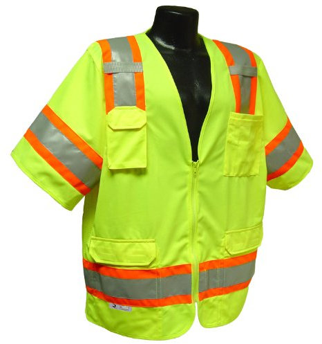 Radians SV63GL Sicherheitsweste aus Polyester, Klasse 3, zweifarbig, Größe L, Grün, mehrfarbig