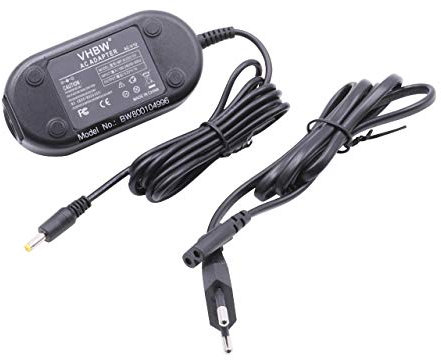 vhbw 220V Netzteil Ladegerät Ladekabel 5W (5.2V/1A) mit Rundstecker kompatibel mit Kamera JVC GZ-E200, GZ-E205, GZ-E207, GZ-E208, GZ-E209 Ersatz für AC-V10.