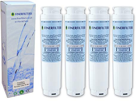 4 x Finerfilters FF-90 Water Filter Compatible for Rangemaster DxD Fridge Water Filter