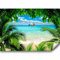 murando - Vlies Fototapete Tropische Insel 350x256cm Foto Tapete Schlafzimmer Wohnzimmer Vliestapete XXL Motivtapeten Bildtapete 3d Effekt Wand Dekoration - Natur Landschaft Strand Meer c-A-0047-a-a