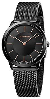 Calvin Klein Damen Analog Quarz Uhr mit Edelstahl Armband K3M22421