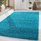 HomebyHome Shaggy Teppich Wohnzimmer 240 x 340 cm - Shaggy Teppich Hochflor Türkis Extra Weich und Flauschig - Waschbarer Langflor Teppiche für Schlafzimmer, Küche, Flur - Carpet, Halı, Kilim