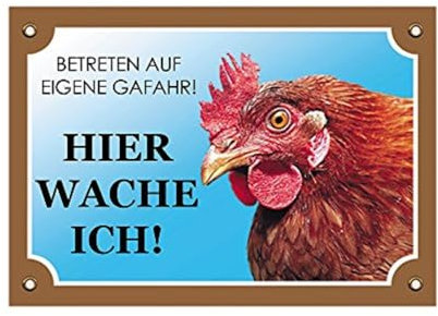 Nobby Warntafel Huhn gelb 12 x 3,5 cm