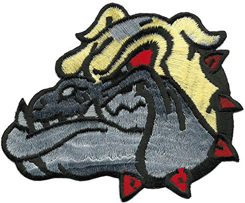 Aufnäher Patches Applikation Hund Hundekopf Bulldogge Gr. ca. 10cm x 8cm 04815