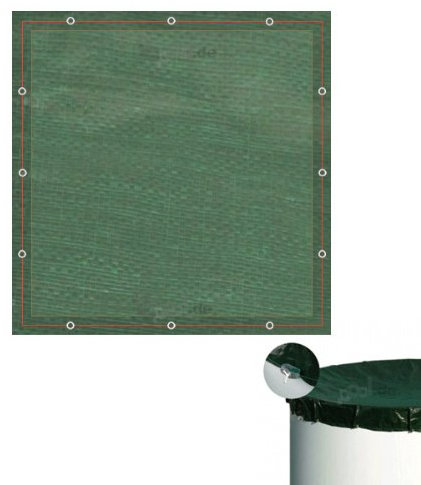 Lona para piscina rectangular de PEB, 8,00 x 4,00 m