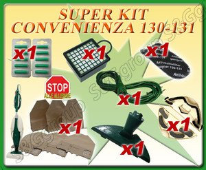 Sacchetti 7 Pezzi Filtro Spazzola Cavo PROFUMI Folletto VORWERK VK 130 VK 131
