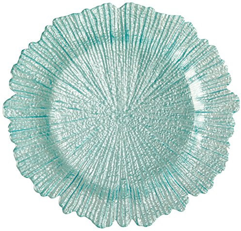 ChargeIt by Jay Reef Glass Charger Plate, Turquoise