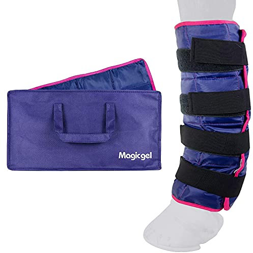 Bolsa de gel frio para caballo – Hielo reutilizable para lesiones de caballos: tobillos, rodillas, piernas y pezuñas (1 unidad de Bota de hielo, de Magic Gel)