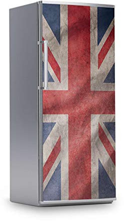 Kühlschrank Tattoo I Deko für Kühlschrankfront - Folie Sticker abwaschbar I Wandtattoo Küche - Design: Union Jack