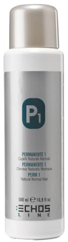 Echosline P1 Perm-Permanente de Hierbas 1 para Cabello Normal y Natural, Multicolor, 500mL