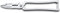 3 Claveles - 3Claveles 588 - Corta mariscos profesional, inox, 17 cm
