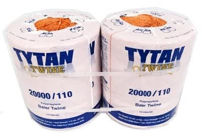 Baler Twine, Orange Poly, Two 10,000-Ft. Spools -PBT20110TONBP