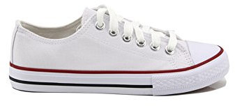 MODELISA - Zapatilla Baja Mujer (39, Blanco)