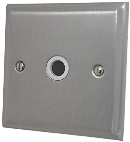 Deco Satin Nickel Flex Outlet (White Insert) - DSN79W