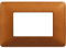 BTicino AM4803TRT Placca 3 Moduli, Rosso Terra