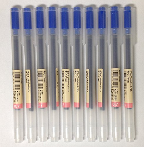 Muji Gel-Kugelschreiber, 0,7 mm, Blau, 10 Stück