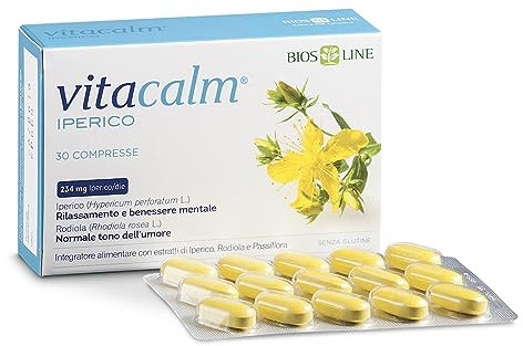 Bios Line Integratore Alimentare Per Lo Stress Vitacalm Iperico, 30 Tavolette Color Standard