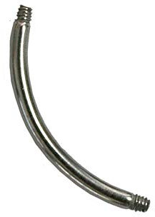 eeddoo Piercing Banane Ohne Kugeln Silber Titan 1,2 mm - 10 mm