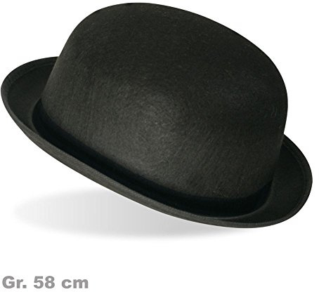 PARTY DISCOUNT ® Melone mit schwarzem Band schwarz Gr.56/58