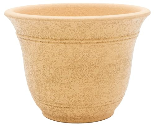 Listo The HC Companies Sierra Pot Rond à Auto-arrosage en Plastique léger pour Herbes, Plantes d'intérieur/d'extérieur et Plus Encore 19 cm Sable de l’Arizona