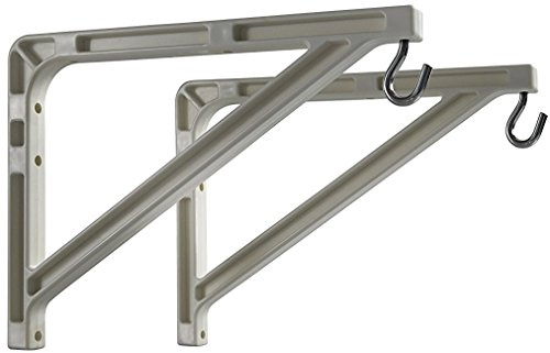 celexon Wand-Abstands-Halter Economy/Professional Plus weiß | 35/ 50cm | Set mit 2 Haltern für Leinwand Economy & Professional | nicht für Economy 280/300cm, Professional-Halter verwenden