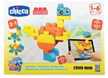 Chicco 00006811000000 30 (S) – Building Sets, jedes Geschlecht - Dinosaurier, mehrfarbig
