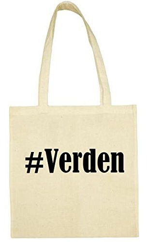 Reifen-Markt Tasche #Verden Größe 38x42 Farbe Natur Druck Schwarz