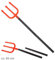 KarnevalsTeufel.de Trident du diable en plastique noir et rouge env. 84 cm de long Complément de costume Trident diable Fourche en satin Devil Darkness Ténèbres