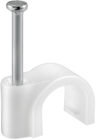 Kabelschelle Nagelschelle max. Kabeldurchmesser : 16,0 mm Weiss - 100 Stück