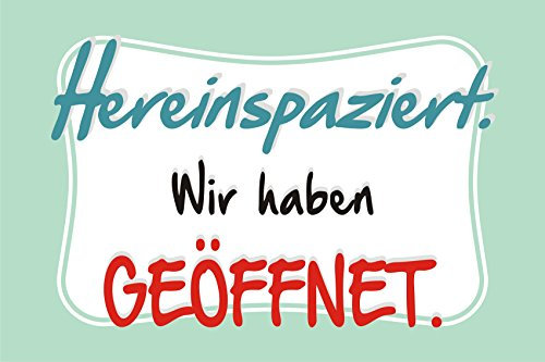 Rainbow-Print Türschild Hereinspaziert wir haben geöffnet 15x20, 20x30, 30x40 Ladenschild (15x20cm)