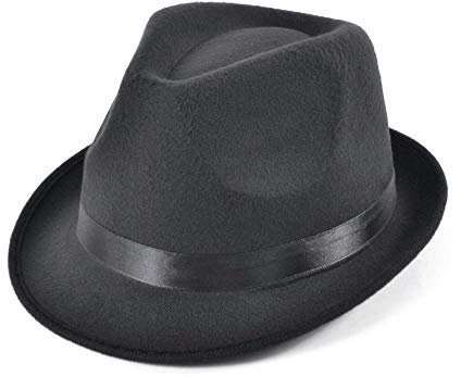 Bristol Novelty BH607 Hut im Blues-Brothers-Stil, hochwertig, 1 Stück, schwarz, Einheitsgröße, Erwachsene, unisex Halloween