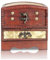 Kleine Schatztruhe 15x12x15cm Holztruhe Schatzkiste Vintage Look Antikes Design Piraten Schatzsuche Holz Rot Braun Schwarz Spardose Schatulle Bauernkasse Holz Sparkasse Truhe