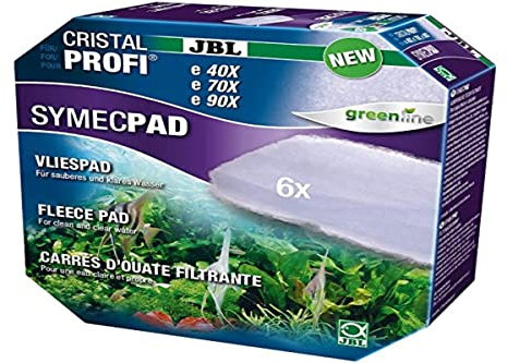 JBL SymecPad II CristalProfi e4/7/901,2, Carrés d'Ouate Filtrante (6x) pour JBL CristalProfi e filtres externes pour filtres très fins