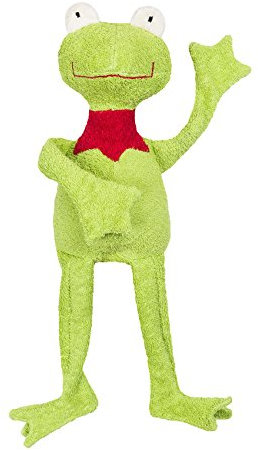 Efie Bio Kuscheltier Frosch – Schmusetier & Schlenkertier aus Bio-Baumwolle (KBA), GOTS Zertifiziert, schadstofffrei & handgefertigt, 100 % Made in Germany