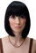 WIG ME UP 7803-1 Perücke Damenperücke kurz Bob Pony geschwungene Spitzen schwarz tiefschwarz