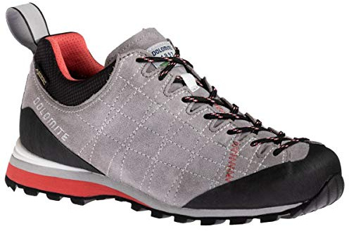 Dolomite 265782 Damen GTX WMN DIAGONAL Shoe, Pewter Grey/Coral Red, 38 2/3 EU