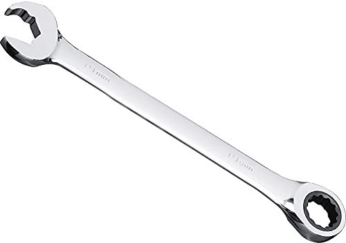 SENRISE Ratchet Spanner 22mm Combination Wrench Open End & Ring Metric Open End and Box End Spanner Tool for Repairing