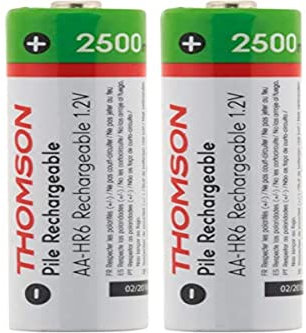 Thomson Pack 2x piles rechargeables HR06 AA 2500 mAh
