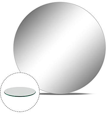 WGV Specchio rotondo da 25,4 cm di diametro, con specchio Egdes levigato, centrotavola, decorazione per la casa e l'ufficio, con 1 pezzo