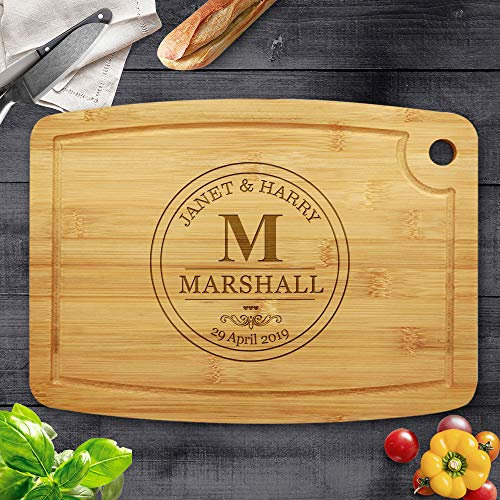 Personalised Bamboo Chopping Board Cheese Board Bamboo Cutting Board Wedding Gifts for The Couple,Engagement Gifts,Gift for Parents Custom Anniversary,Birthday,Christmas(Design 5)